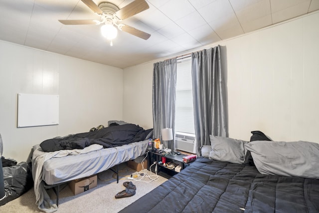 202 E 3rd St, Gaylord, MI 49735 - bedroom with a ceiling fan, a decorative wall, and cooling unit