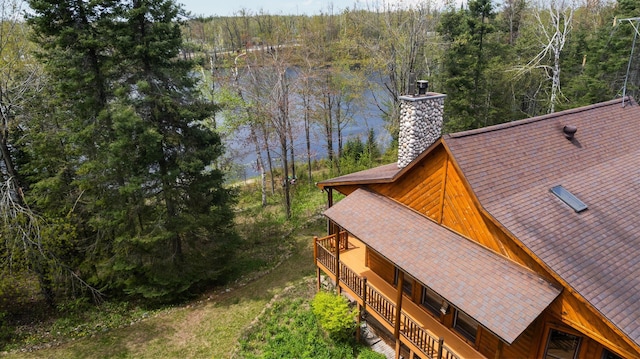 14250 Chippewa Trl, Johannesburg, MI 49751 - view from above of property featuring a forest