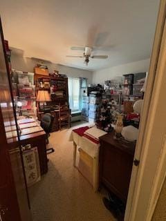 18598 Henry St, Melvindale, MI 48122 - office featuring a ceiling fan and carpet flooring