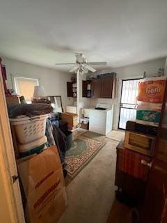 18598 Henry St, Melvindale, MI 48122 - storage area with ceiling fan