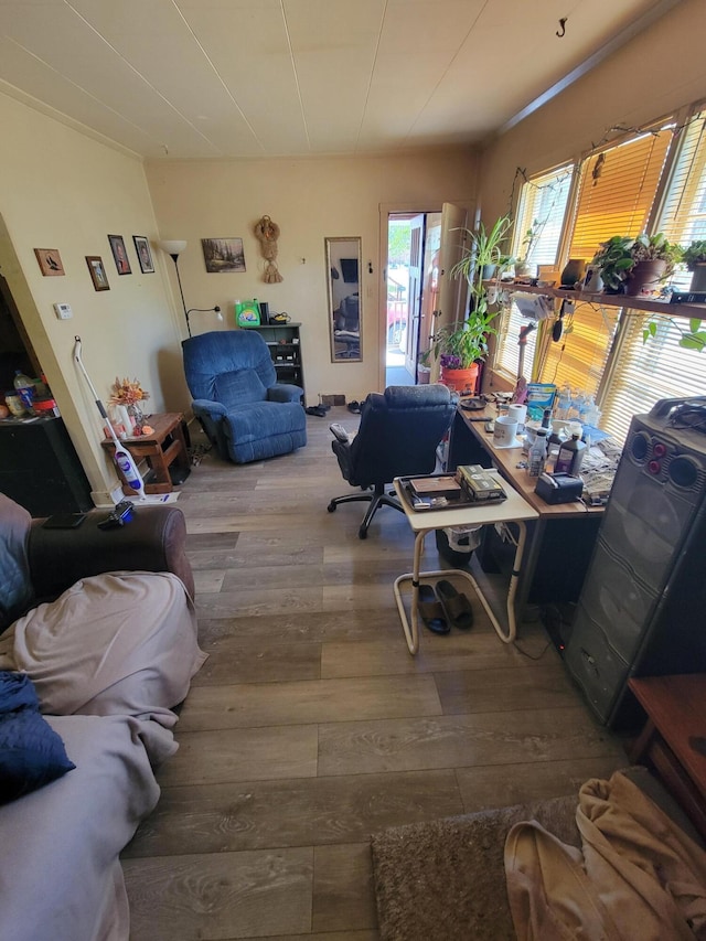 615 W Lake St, Alpena, MI 49707 - living area with wood-type flooring