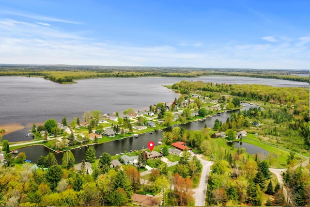 6801 Driftwood Cv, Saint Helen, MI 48656 - aerial view of residential area featuring a large body of water