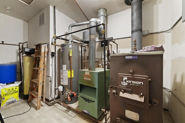 4285 Tower Hill Rd, Houghton Lake, MI 48629 - utility room with gas water heater