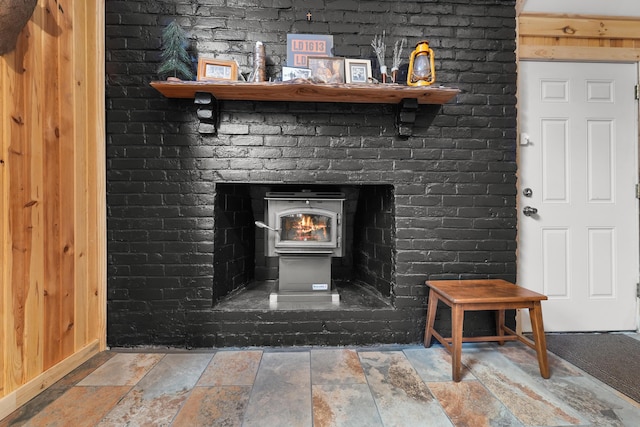 7028 Merrio Rd, Grayling, MI 49738 - detailed view of a wood stove