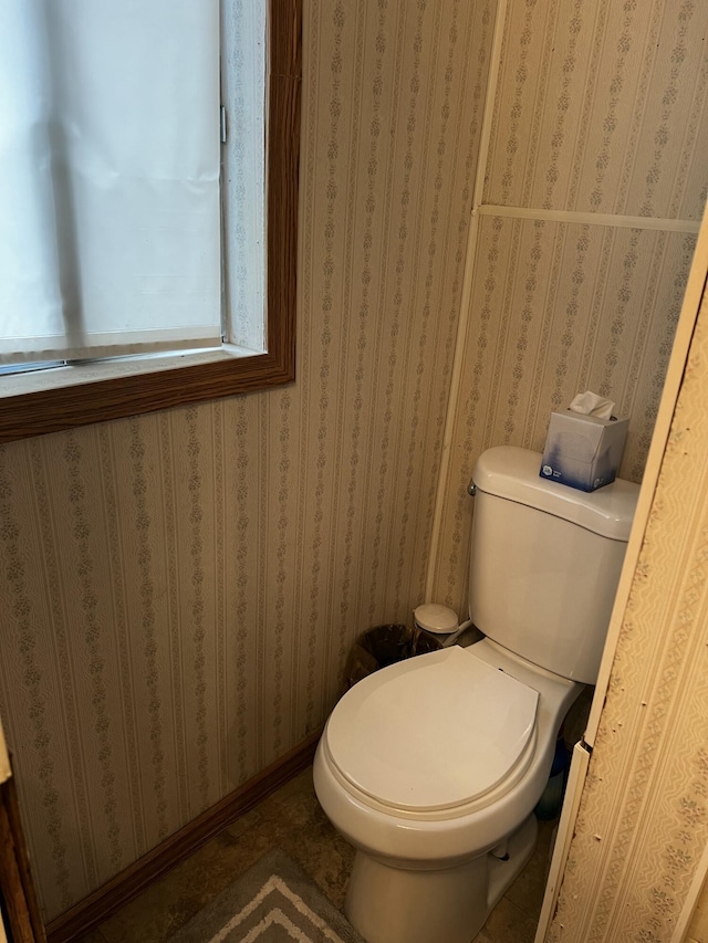 10181 E Carter Lake Rd, Saint Helen, MI 48656 - bathroom with toilet and tile patterned floors