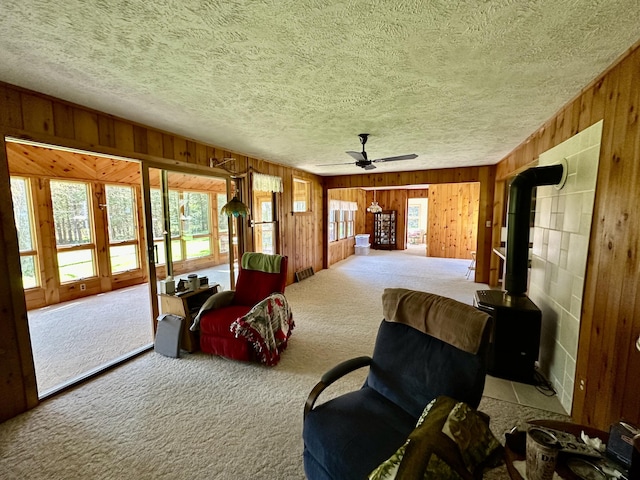 370 W Park Dr, Grayling, MI 49738 - sunroom / solarium with a wood stove and french doors