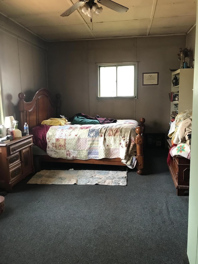 4541 Wills Rd, Lewiston, MI 49756 - bedroom with carpet and a ceiling fan