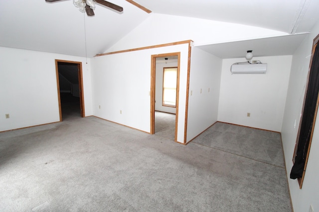 7844 Gilbert Trl, Grayling, MI 49738 - bonus room with lofted ceiling, carpet flooring, ceiling fan, and baseboards