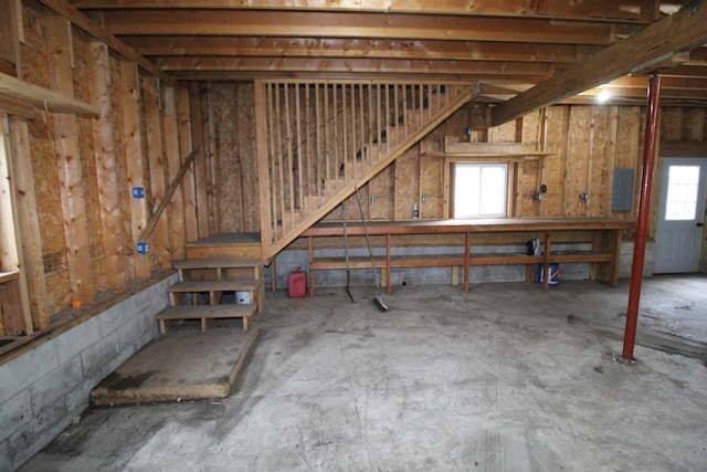 7844 Gilbert Trl, Grayling, MI 49738 - basement featuring electric panel