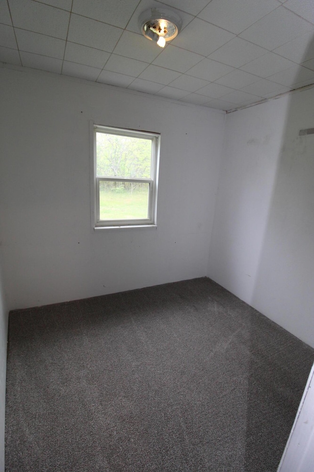 7844 Gilbert Trl, Grayling, MI 49738 - carpeted empty room with a paneled ceiling