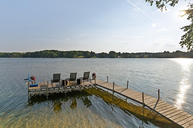 4423 Island View Dr, Gaylord, MI 49735 - dock area featuring a water view