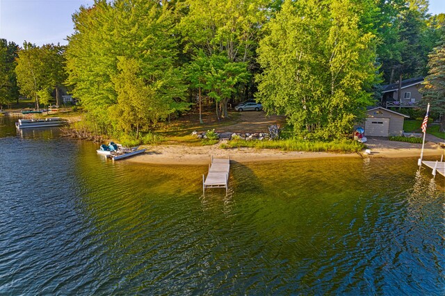 4423 Island View Dr, Gaylord, MI 49735 - dock featuring a water view