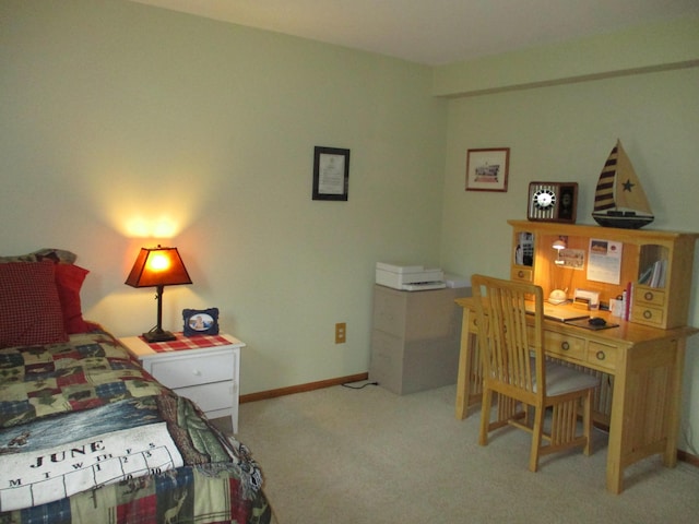 5622 Vacationland Dr, Lewiston, MI 49756 - bedroom featuring carpet, an office area, and baseboards
