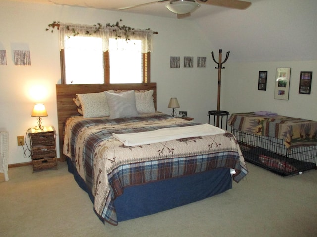 5622 Vacationland Dr, Lewiston, MI 49756 - bedroom with carpet flooring and ceiling fan