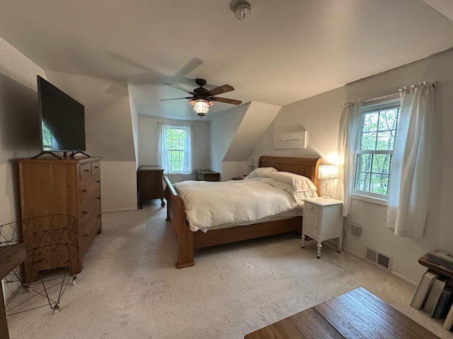 240 Monroe Blvd, Roscommon, MI 48653 - bedroom featuring light colored carpet, baseboards, and a ceiling fan