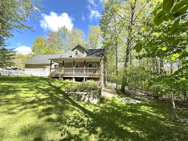 240 Monroe Blvd, Roscommon, MI 48653 - back of house with a deck