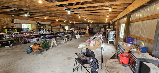 2460 Hamilton Rd, Alpena, MI 49707 - garage with a workshop area