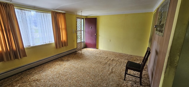 501 Sheridan St, Alpena, MI 49707 - carpeted spare room featuring baseboard heating and healthy amount of natural light