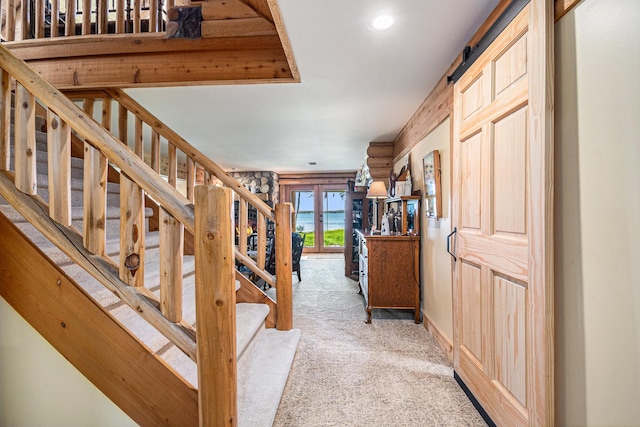10924 E Grand Lake Rd, Presque Isle, MI 49777 - stairway with carpet flooring and recessed lighting