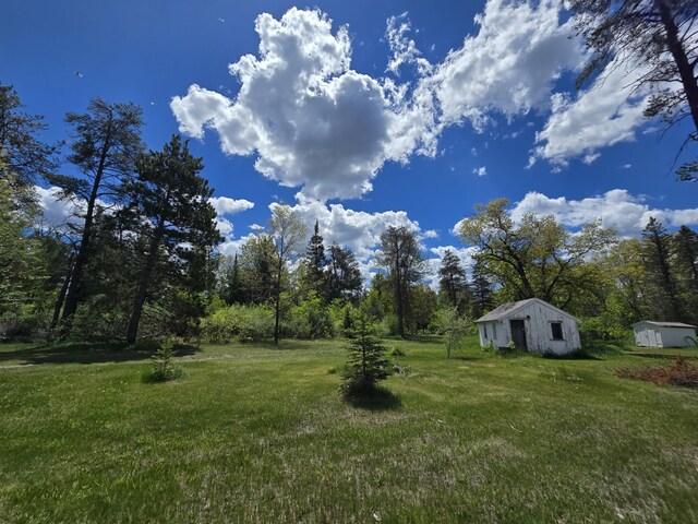 903 W 8th St, Mio, MI 48647 - view of green lawn with an outdoor structure