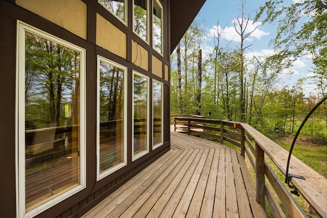 6192 Wilderness Dr, Mancelona, MI 49659 - view of wooden deck