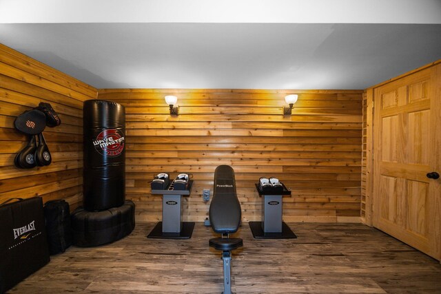 6192 Wilderness Dr, Mancelona, MI 49659 - exercise room with wood finished floors