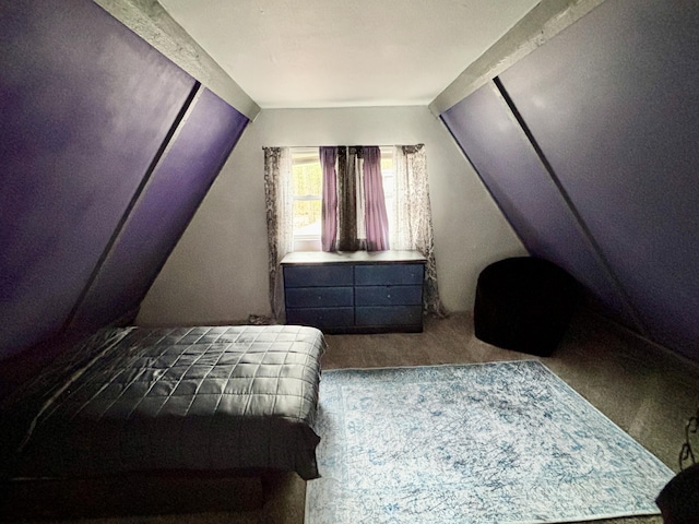 3334 Pleasant View Dr, Lewiston, MI 49756 - bedroom featuring vaulted ceiling and carpet floors