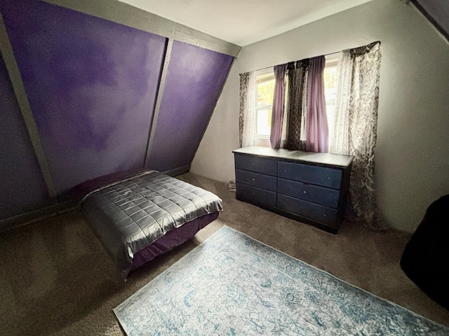 3334 Pleasant View Dr, Lewiston, MI 49756 - bedroom featuring carpet and lofted ceiling