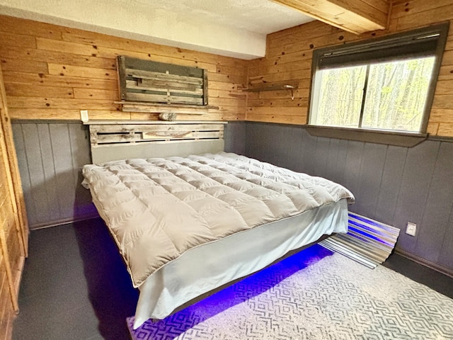 3334 Pleasant View Dr, Lewiston, MI 49756 - bedroom with wooden walls