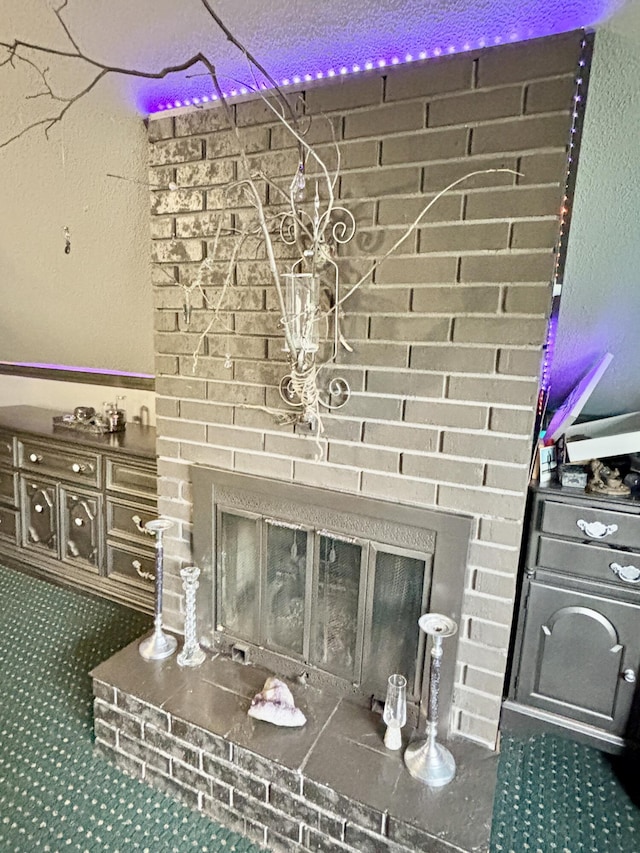 3334 Pleasant View Dr, Lewiston, MI 49756 - detailed view of a brick fireplace