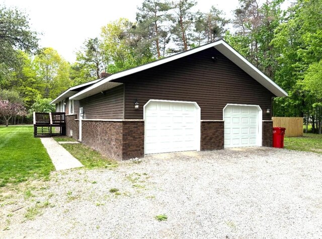 116 1st St, Hubbard Lake, MI 49747 - view of detached garage