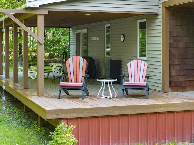 2715 Indian Rd, Brutus, MI 49716 - view of wooden terrace