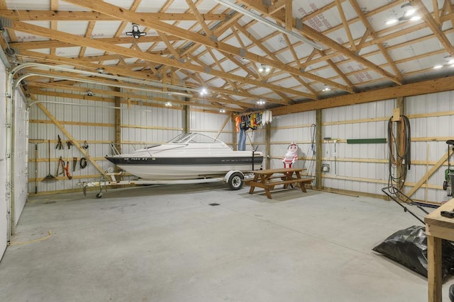 2715 Indian Rd, Brutus, MI 49716 - garage featuring metal wall