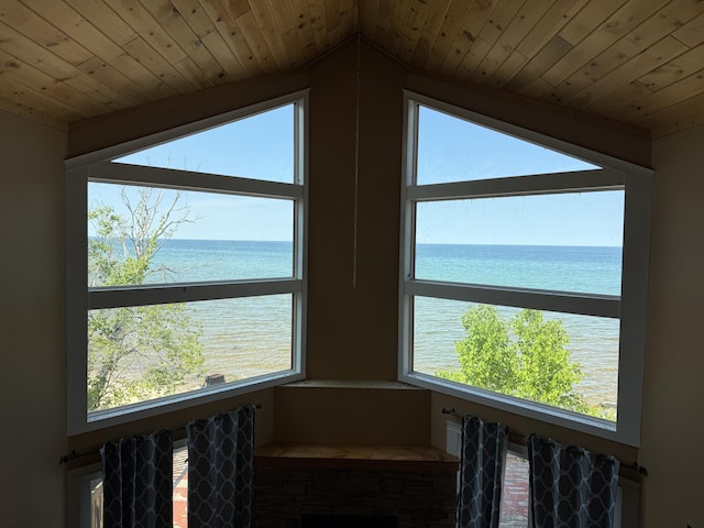 13551 US-23, Cheboygan, MI 49721 - detailed view of nearby water and wood ceiling