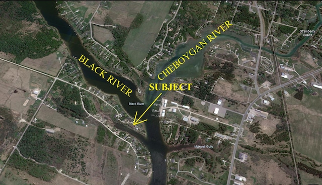 1537 Tecumseh Rd, Cheboygan, MI 49721 - aerial overview of property's location