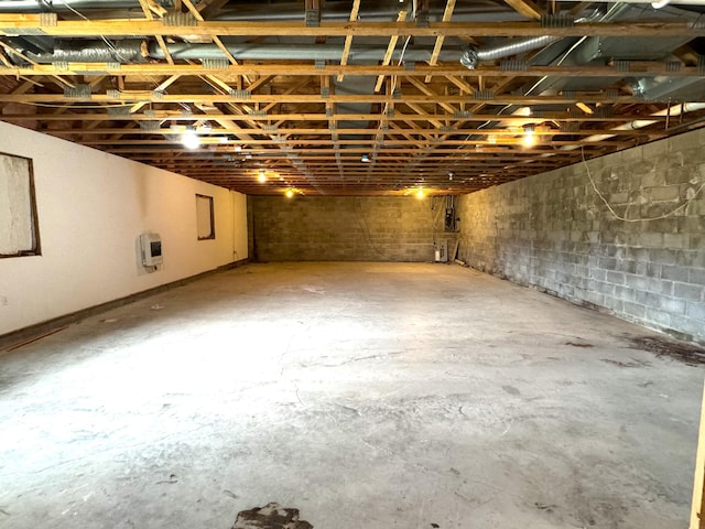 1537 Tecumseh Rd, Cheboygan, MI 49721 - basement featuring concrete block wall