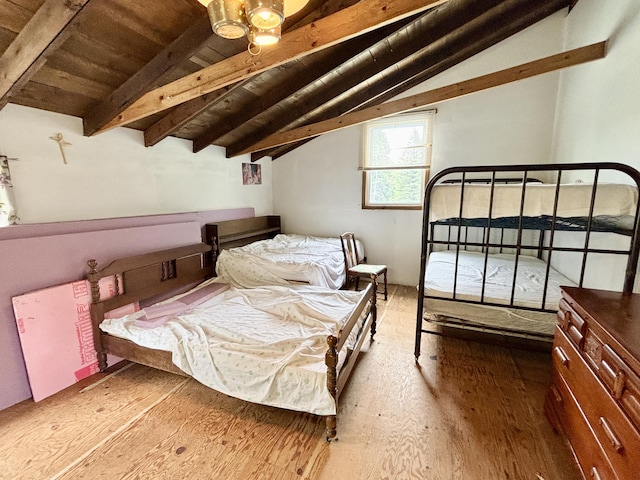 4650 Mckinley Rd, Mio, MI 48647 - bedroom with wood finished floors and wooden ceiling