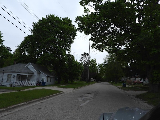 120 Copier St, Cadillac, MI 49601 - view of asphalt street with sidewalks and curbs