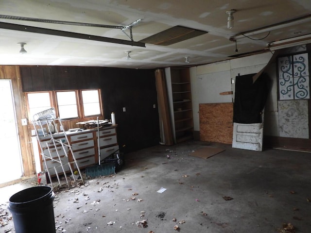 120 Copier St, Cadillac, MI 49601 - garage with wooden walls