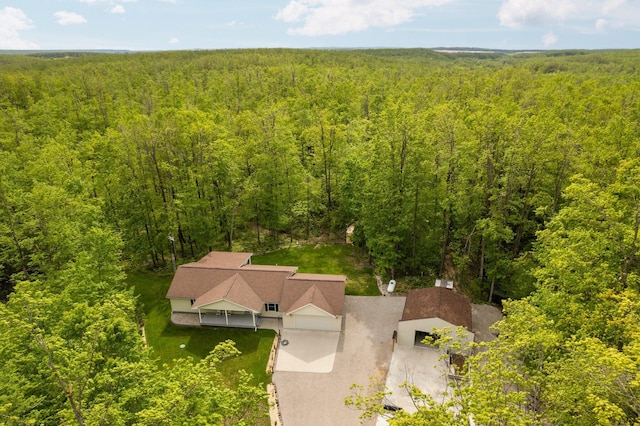2510 Primrose Rd, Elmira, MI 49730 - view from above of property featuring a heavily wooded area