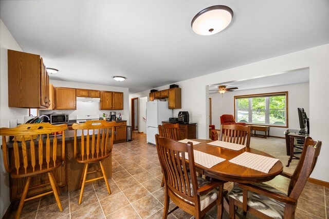2510 Primrose Rd, Elmira, MI 49730 - dining room with ceiling fan and baseboards