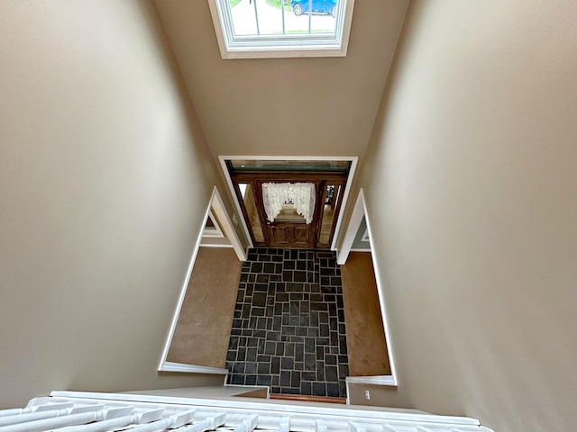 N1746 Smith Rd, Saint Ignace, MI 49781 - entryway with a towering ceiling