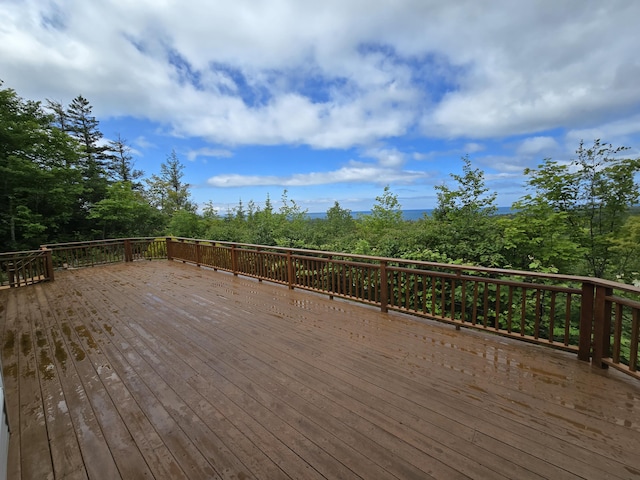 N1746 Smith Rd, Saint Ignace, MI 49781 - view of wooden terrace