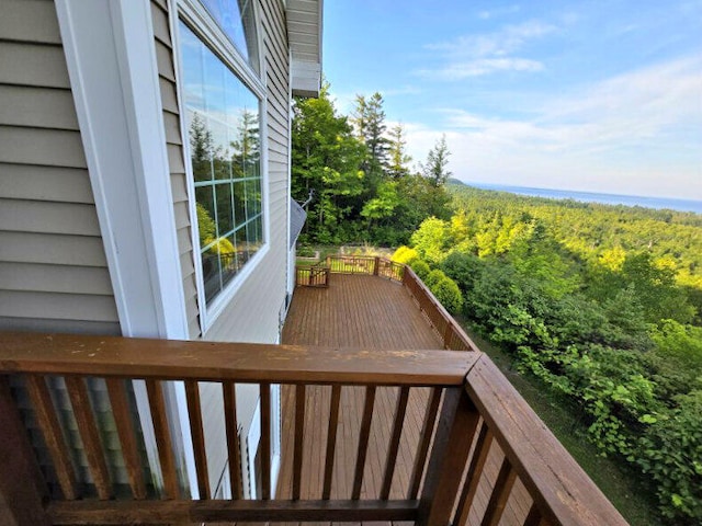 N1746 Smith Rd, Saint Ignace, MI 49781 - view of wooden deck