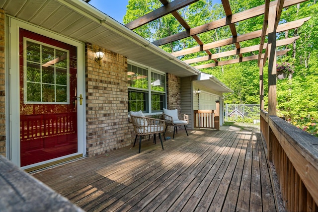 9707 Rogers Rd, Alanson, MI 49706 - view of wooden terrace