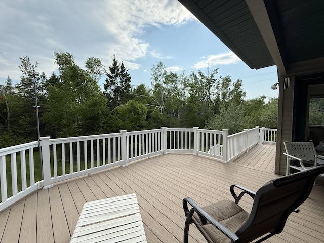 1058 Marlas Way, Cheboygan, MI 49721 - view of wooden deck