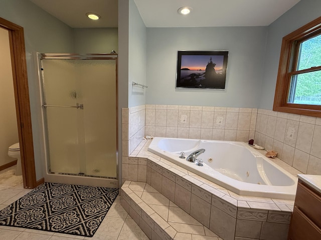 1058 Marlas Way, Cheboygan, MI 49721 - full bath with toilet, a stall shower, and a tub with jets