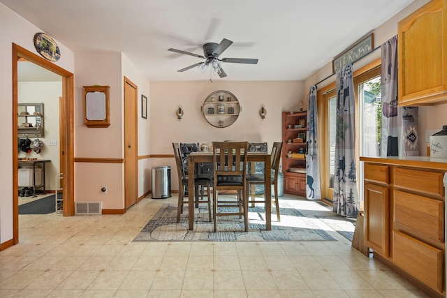 5918 Neumann Rd, Lewiston, MI 49756 - dining area featuring ceiling fan and baseboards