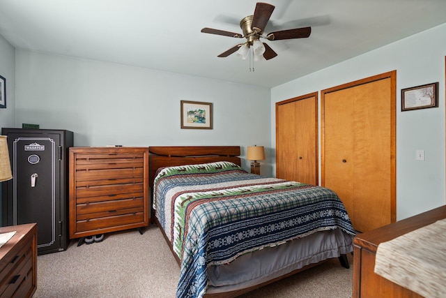 5918 Neumann Rd, Lewiston, MI 49756 - bedroom with light carpet and ceiling fan