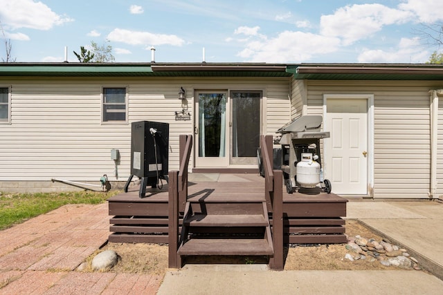 5918 Neumann Rd, Lewiston, MI 49756 - back of house with a wooden deck